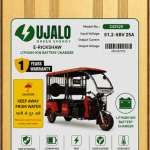 UJALO 48V 25A Lithium Battery Charger | 58.4V Output | CAN Enabled | E-Rickshaw & EV Charger