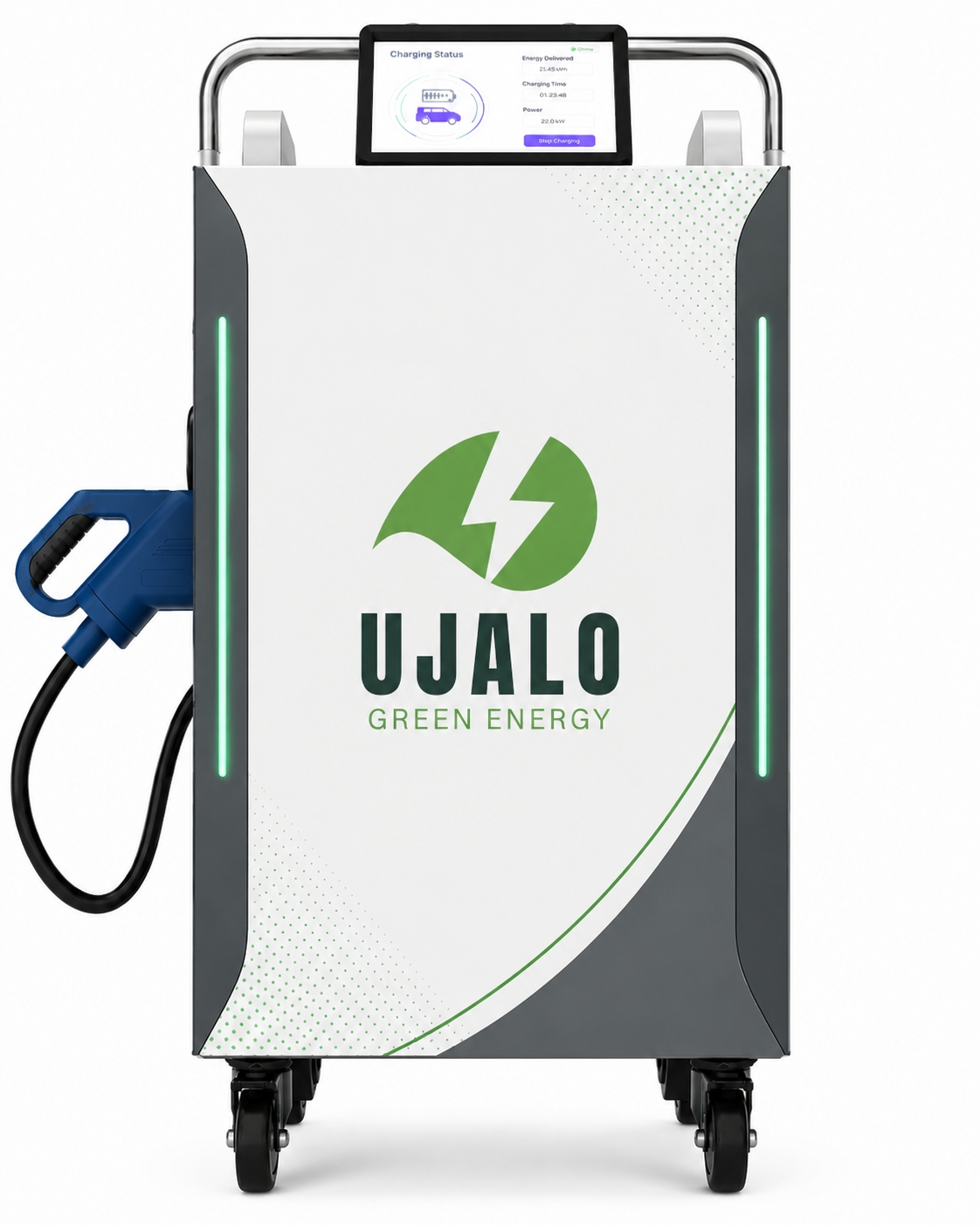 UJALO Portable DC Fast EV Charger – 30kW | CCS2 Mobile Charging Solution